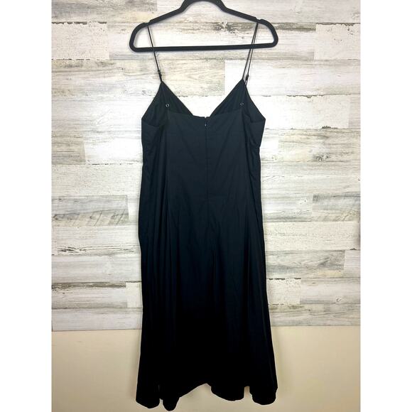 Banana Republic Women’s Plus 18 Black Spaghetti Strap Cutout Maxi Dress New - Picture 2 of 8